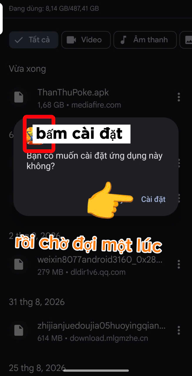 Màn hình thông báo không nên cài đặt ứng dụng này