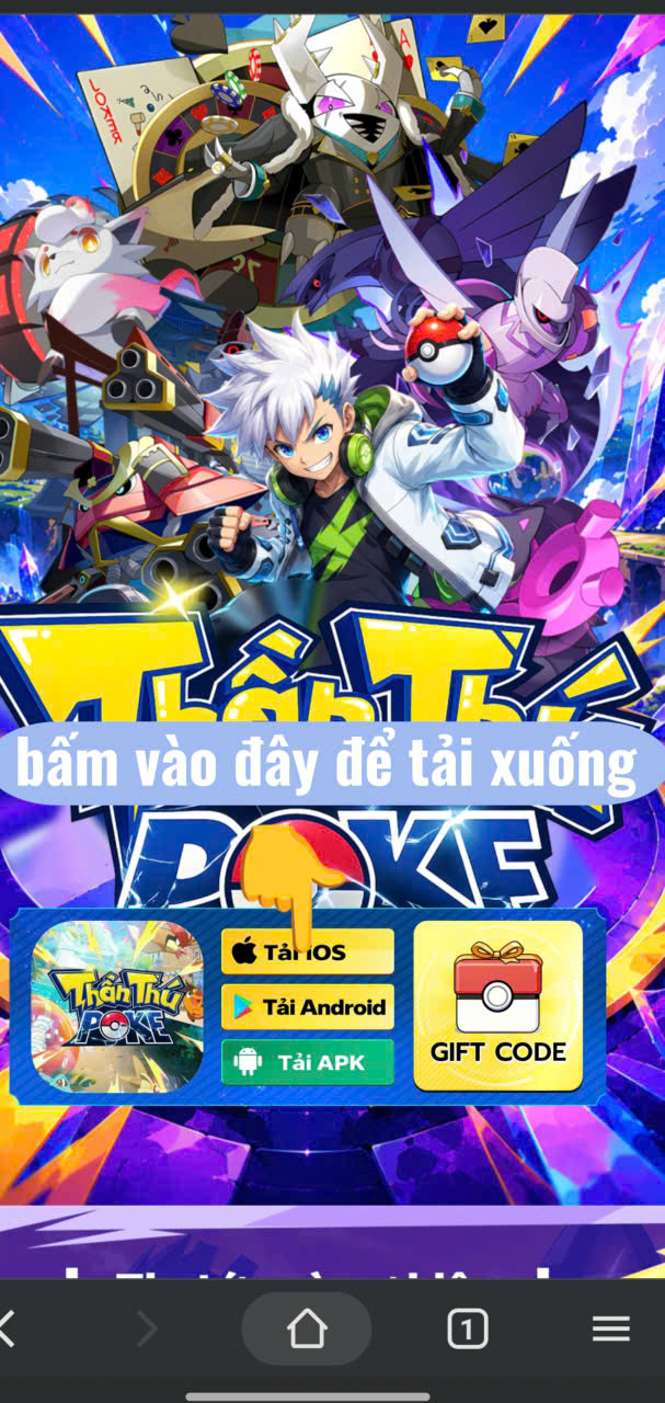 Nút tải cho iOS ở trang chủ